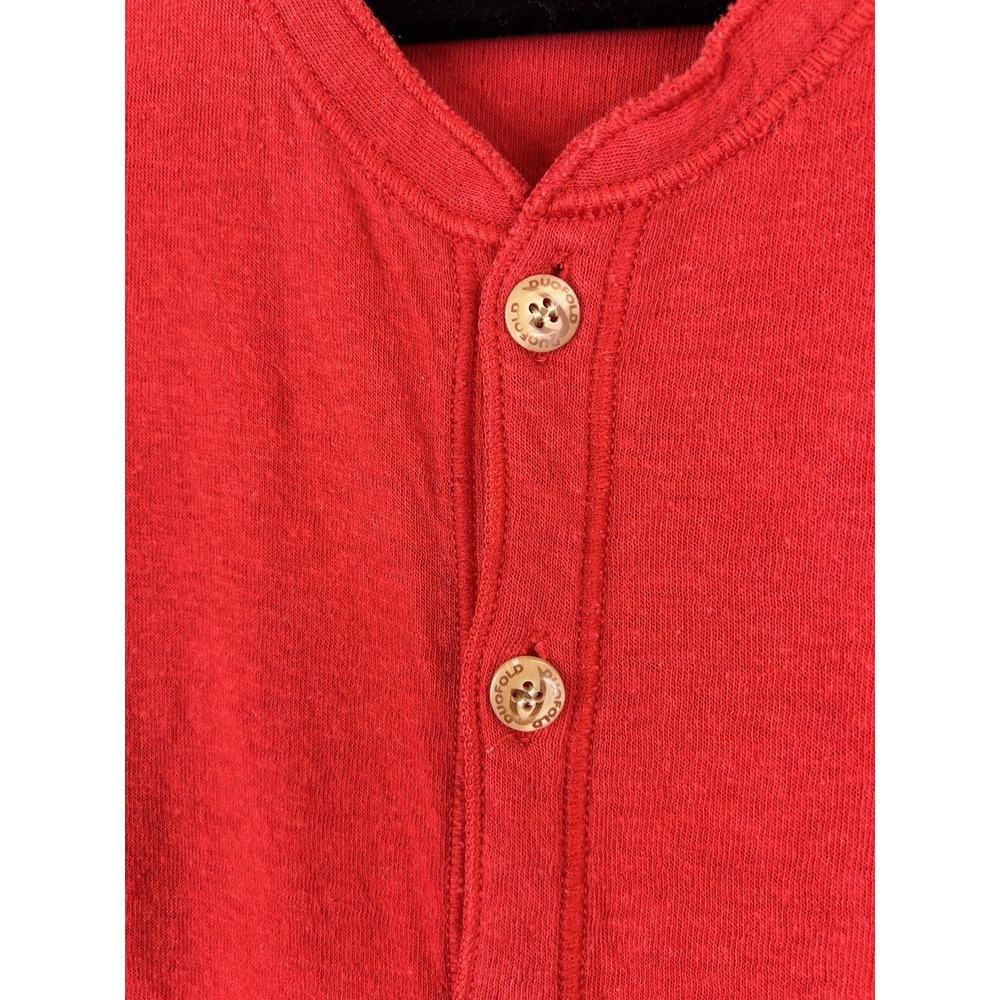 Vintage Thermal Union Suit Size L One Piece Long Johns Red Button Up Duofold - Picture 12 of 16